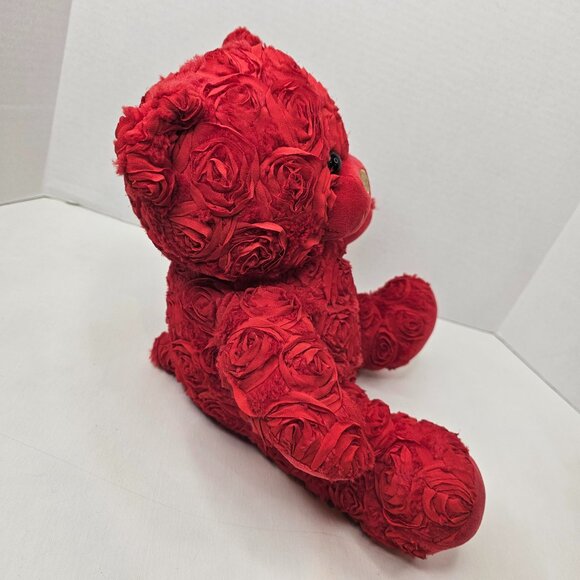 Build A Bear Red Roses Teddy Plush Stuffed Animal Toy - Picture 4 of 11